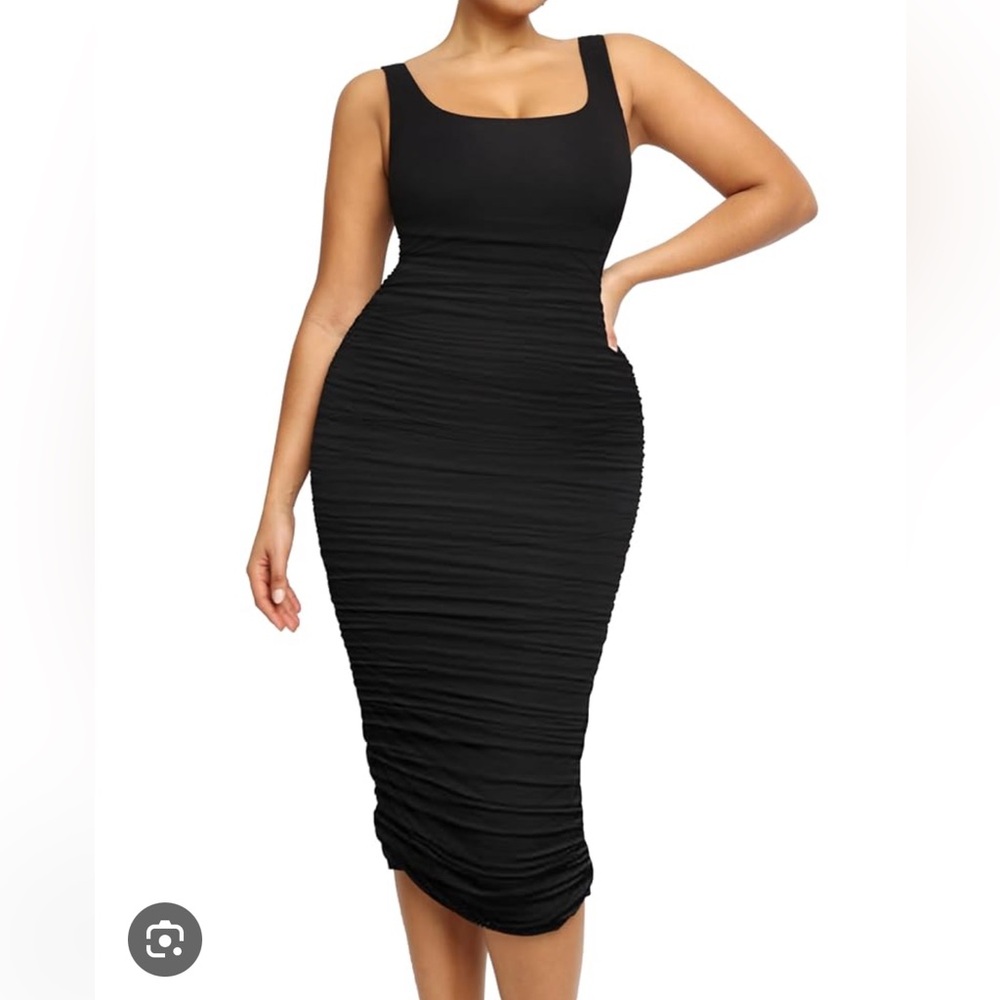 NWT Shapellx Midi Ruched Tank Dress size M